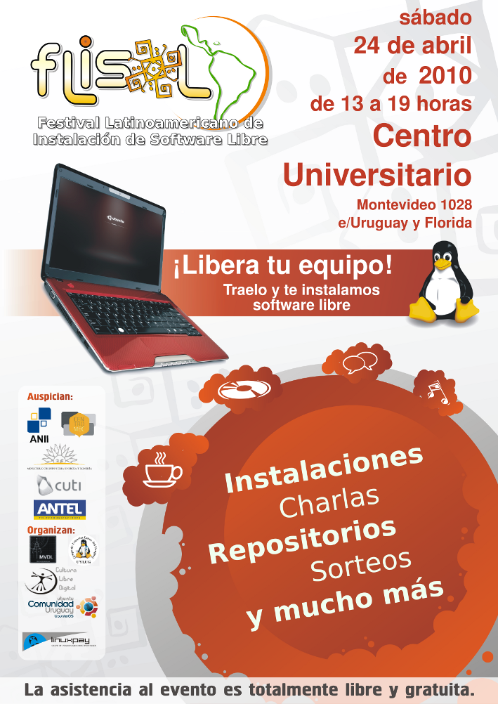 Flisol Paysandú 2010 – Afiche